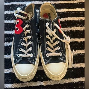 Comme des Garcons PLAY Black and Red Sneakers